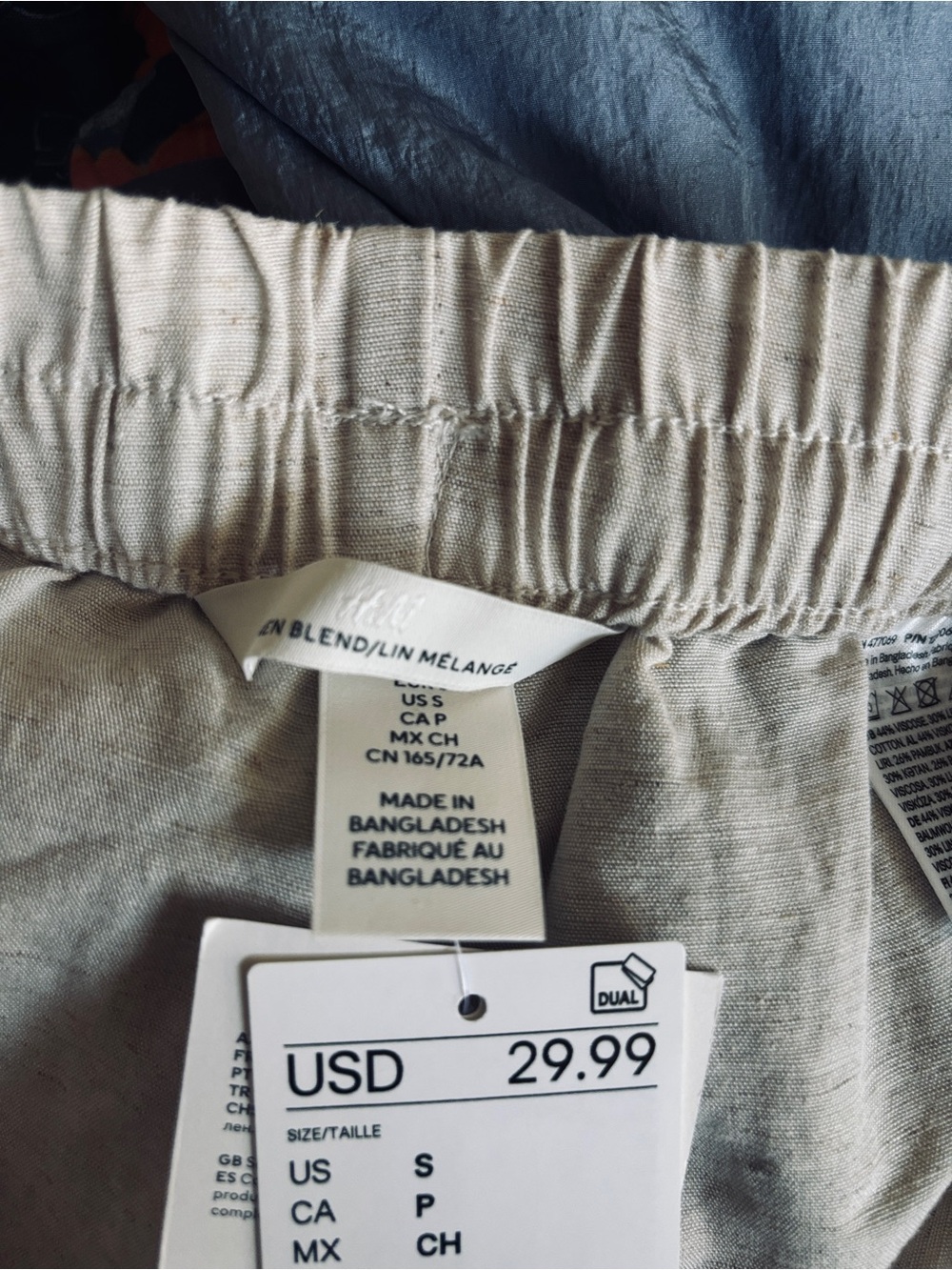 H&M Linen Blend Pants Wide Leg NWT - Picture 4 of 7